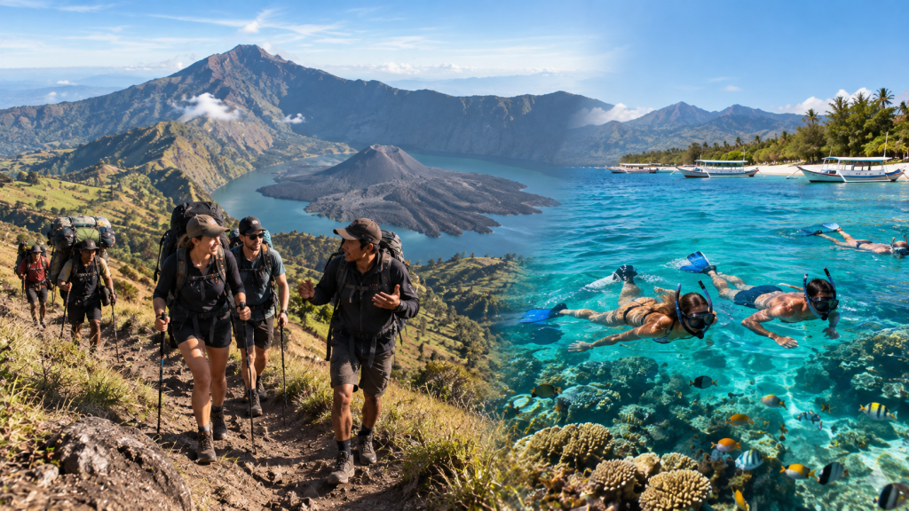 Gili Islands and Rinjani Package: Trekking & Snorkeling in One Trip
